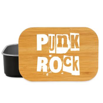Punk Rock Distressed Text Art - Lunch Box - black - Front