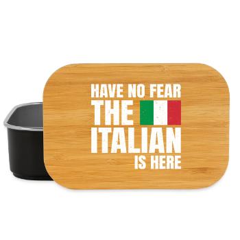 Have No Fear The Italian Is Here Italian Funny - Lunch Box - black - Front