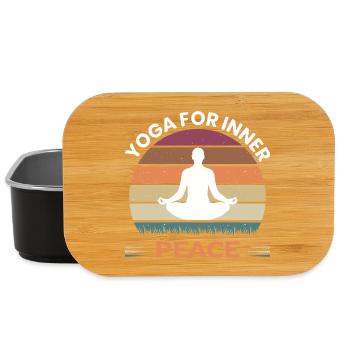 Yoga for inner peace men - Lunch Box - Schwarz - Vorne