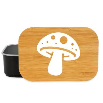 Icône de champignon - Boîte à goûter - noir - Devant