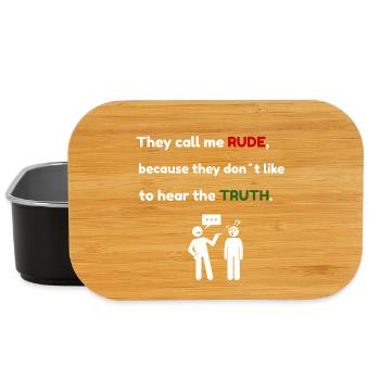 Rude? Just Honest – Funny Truth Quote T-Shirt - Lunch Box - black - Front