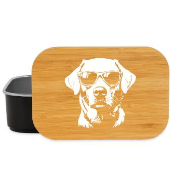 Lunettes de soleil chien Labrador drôle - Boîte à goûter - noir - Devant