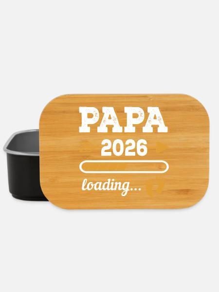 Papa 2026 Loading Zukünftiger Vater Geschenk - Lunch Box - Schwarz