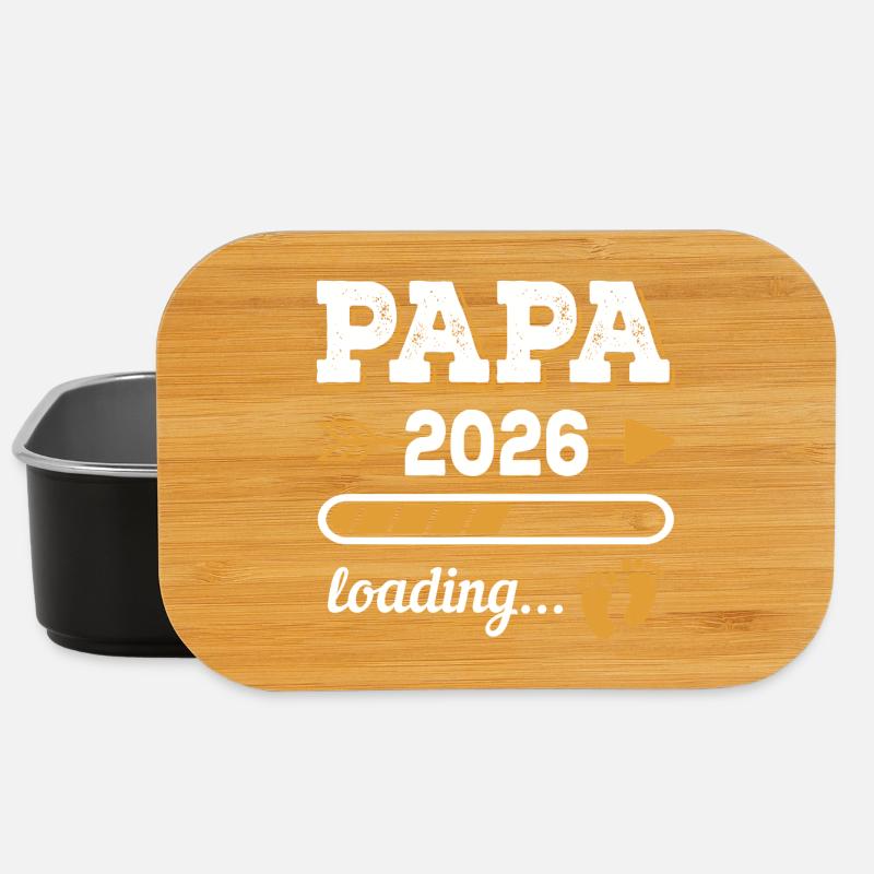 Papa 2026 Loading Zukünftiger Vater Geschenk - Lunch Box - Schwarz