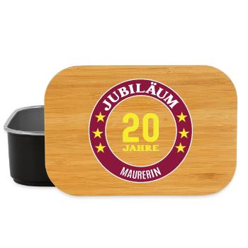 Maurerin Jubiläum 20 Jahre 20 jähriges Jubi Beruf - Lunch Box - Schwarz - Vorne