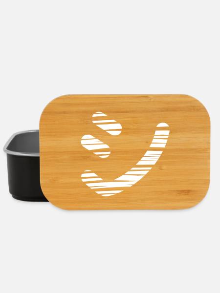 Japanese text 'シ' (Shi)- Brush - Lunch Box - black