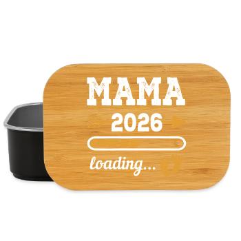 Mama 2026 Loading Zukünftige Mutter Geschenk - Lunch Box - Schwarz - Vorne
