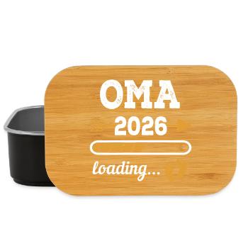Oma 2026 Loading Zukünftige Großmutter Geschenk - Lunch Box - Schwarz - Vorne
