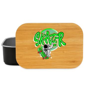 Skateboard Astronaut - Lunch Box - black - Front