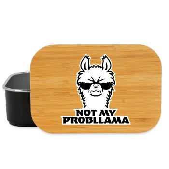 Lama Cool Sonnenbrille Not My Problama Wütend Böse - Lunch Box - Schwarz - Vorne