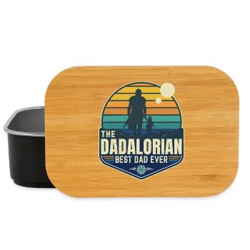 Der dadalorianische Mando - Sunset BV - Bester Vater - Abzeichen - Lunch Box - Schwarz - Vorne