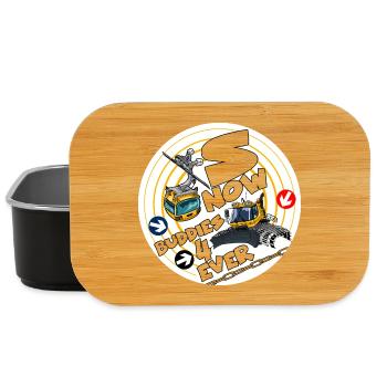 1423-snow_buddies_geel - Lunch Box - Schwarz - Vorne