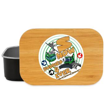 Nr. 1423-snow_buddies_groen - Lunch Box - Schwarz - Vorne
