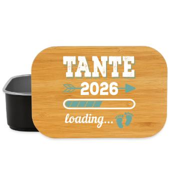 Tante 2026 Loading Werdende Tante Geschenkidee - Lunch Box - Schwarz - Vorne