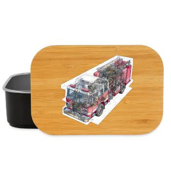 Technologie de détail des camions de pompiers - Boîte à goûter - noir - Devant