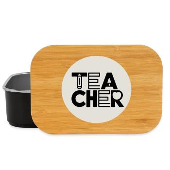 Lehrerdesign mit Bleistift-Typografie - Lunch Box - Schwarz - Vorne
