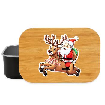 Babbo Natale - Weihnachtsmann Frohe Weihnachten - Lunch Box - Schwarz - Vorne