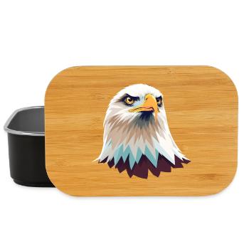 Geometric Eagle Head Illustration - Lunch Box - black - Front