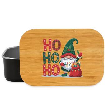 HoHoHo Gnome Christmas - Lunch Box - black - Front
