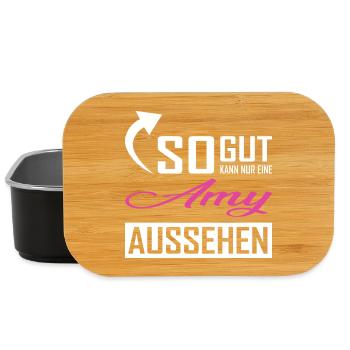 Seule une Amy peut être aussi belle - Boîte à goûter - noir - Devant