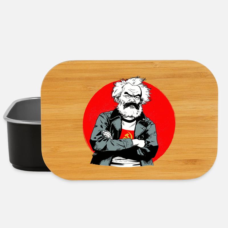 Testa ribelle nel cerchio rosso - Portapranzo - nero