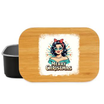Retro Christmas Pin-Up t-shirt - Lunch Box - black - Front