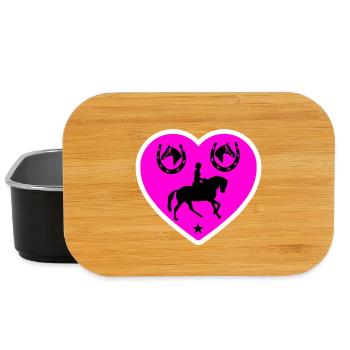 horses - Lunch Box - black - Front