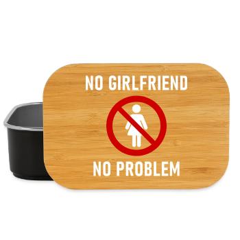 No Girlfriend No Problem - Lunch Box - Schwarz - Vorne