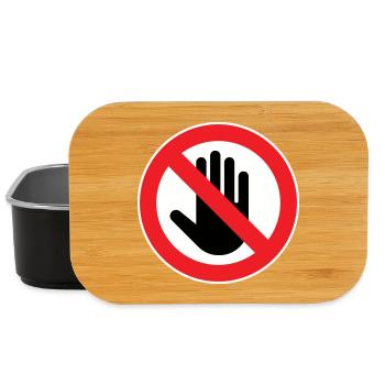Caution Do Not Touch, Do Not Touch Symbol - Lunch Box - black - Front