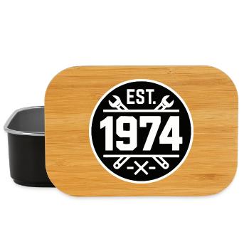 EST. 1974 Vintage Badge Design - Boîte à goûter - noir - Devant