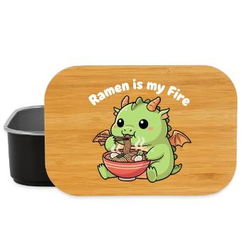 Ramenfeuer Drache – Nudeln mit Feuer - Lunch Box - Schwarz - Vorne