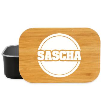 First name Sascha - Lunch Box - black - Front