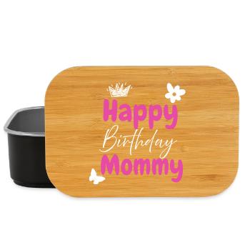 Happy birthday mommy  - Boîte à goûter - noir - Devant