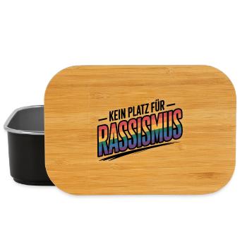Pas de place pour le racisme - Logo Cool Pride - Boîte à goûter - noir - Devant