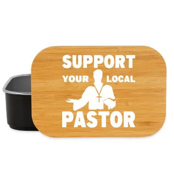 Pfarrer Kostüm Pastor Kleidung Gottesmann - Lunch Box - Schwarz - Vorne
