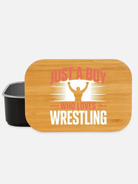 Just a Boy Who Loves Wrestling - Lunch Box - black