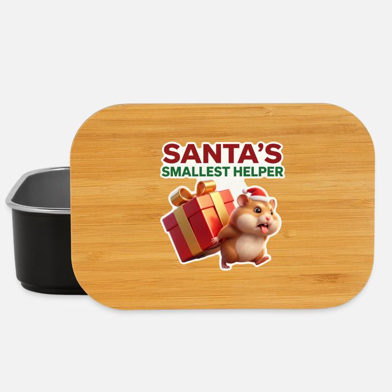 Santa's Smallest Helper Hamster - Lunch Box - black