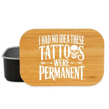 Les tatouages étaient permanents, citation - Boîte à goûter - noir - Devant