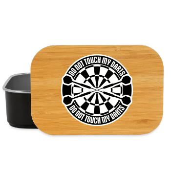 Do Not Touch My Darts Warning Darts Player Humor - Lunch Box - black - Front