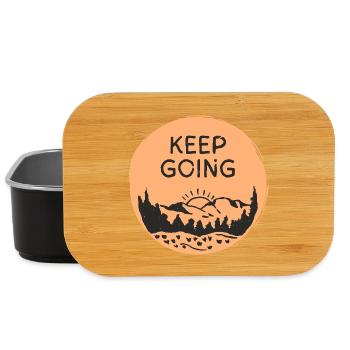 Keep Going / Berglandschaft Sonnenaufgang - Lunch Box - Schwarz - Vorne