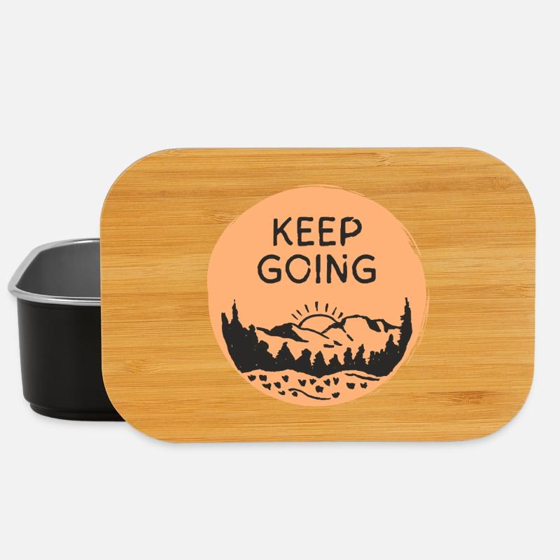 Keep Going / Berglandschaft Sonnenaufgang - Lunch Box - Schwarz