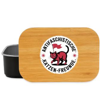 Antifascist Cat Friends - Against the Right - Lunch Box - black - Front