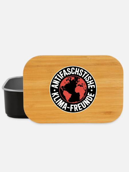 Antifaschistische Klima Freunde - Gegen Rechts - Lunch Box - Schwarz
