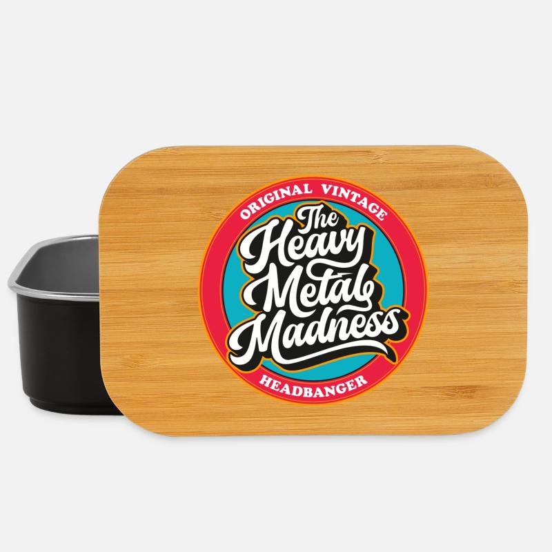 Heavy Metal Madness Retro Badge - Lunch Box - black