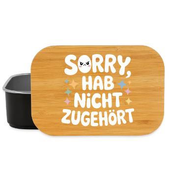 Sorry Hab Nicht Zugehört Abgelenkt Anti Social - Lunch Box - Schwarz - Vorne