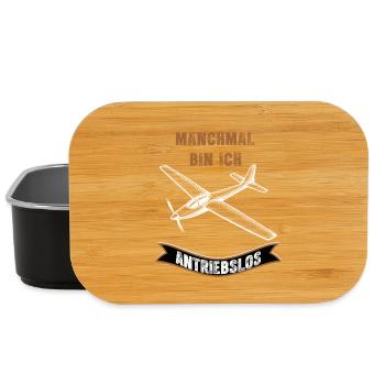 Sometimes I'm a listless airplane - Lunch Box - black - Front