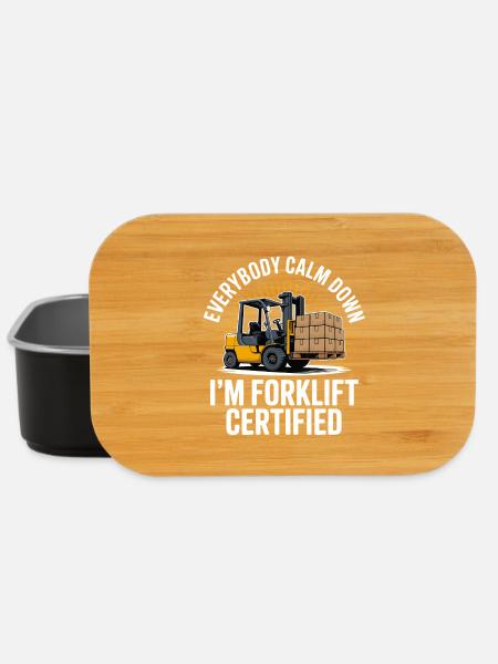 Forklift Certified Humorous Forklift Design - Lunch Box - black