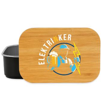 Elektrinker – Électricien drôle avec un jeu de mots - Boîte à goûter - noir - Devant