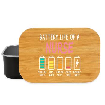 Niveau d’humour de type « batterie » d’un aidant - Boîte à goûter - noir - Devant
