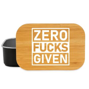 Étiquette d’avertissement de zéro enfoiré - Boîte à goûter - noir - Devant